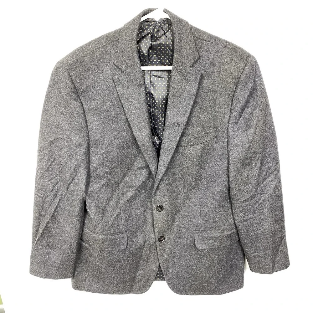 Ralph Lauren Black Label Mens Jordan Wool/silk Solid gray Sportcoat Blazer 40R